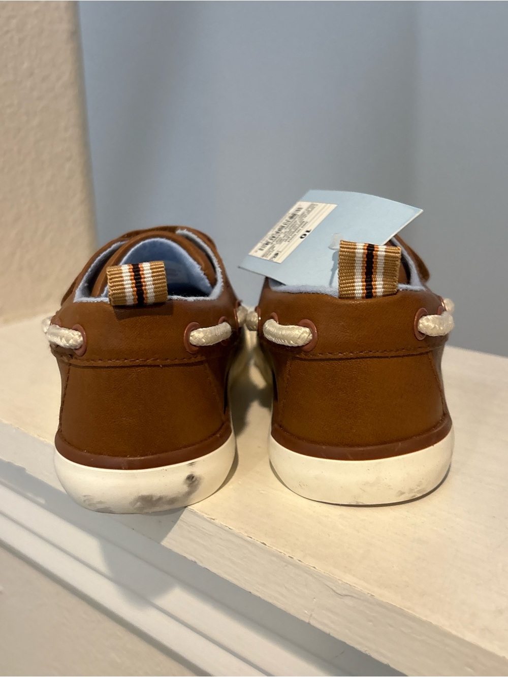 NEW Cat & Jack Brown Levi Shoes Toddler Boys Boat Shoes Size 10 - Picture 4 of 6